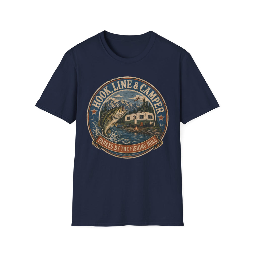 Hook Line & Camper - Parked By The Fishing Hole T-Shirt