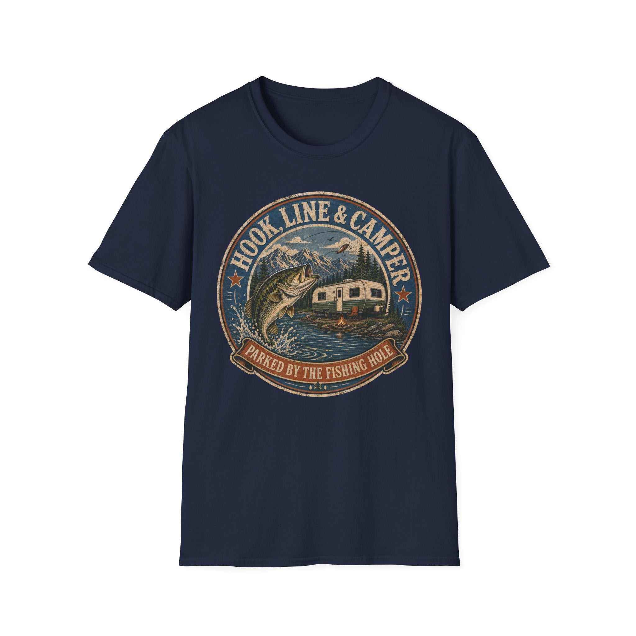 Hook Line & Camper - Parked By The Fishing Hole T-Shirt